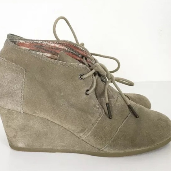 Toms Kala Suede Lace Up Lace Booties - Picture 2 of 3